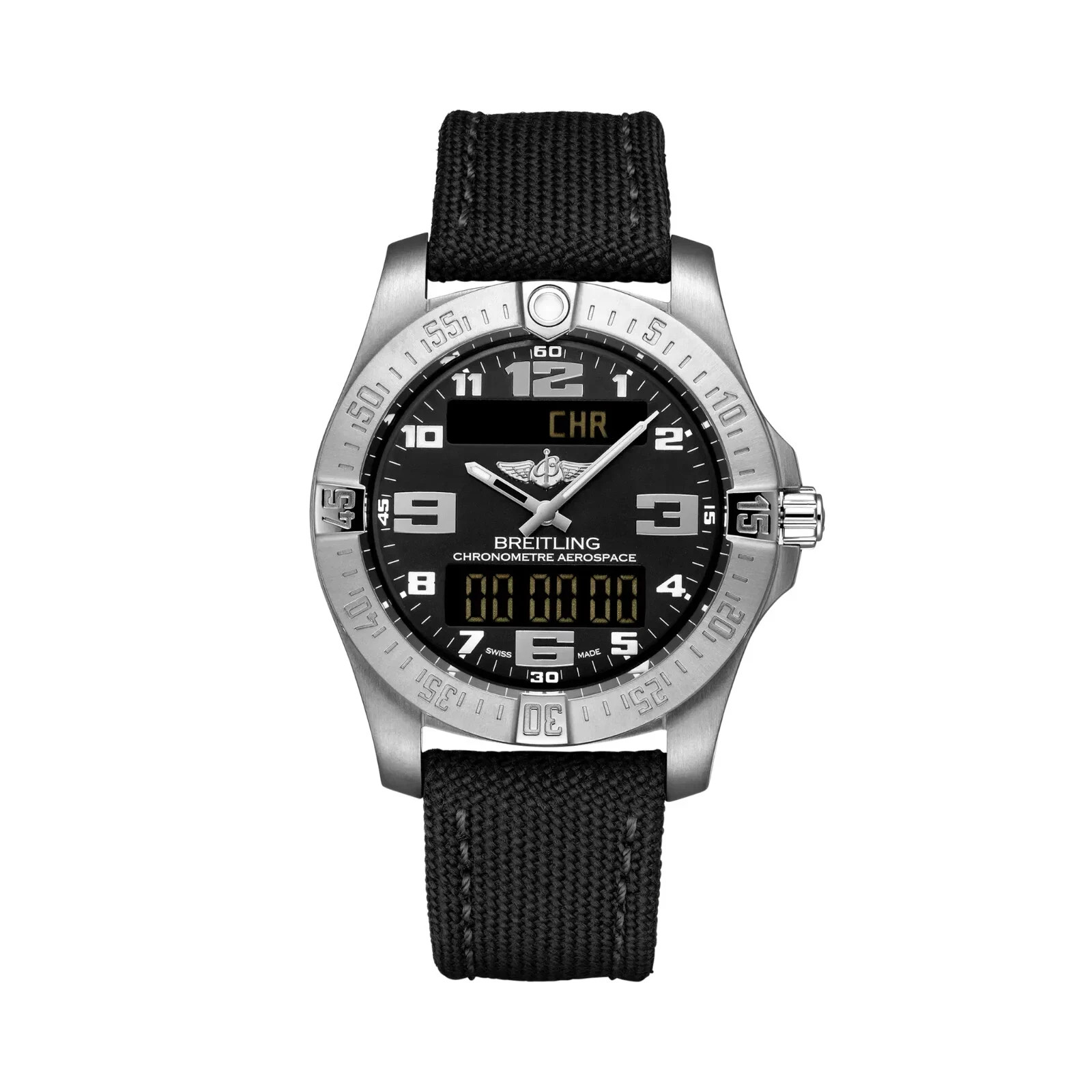 BREITLING ANTHRACITE CANVAS STRAP WITH STEEL BUCKLE 22-20 109W A20BA.1 E79363