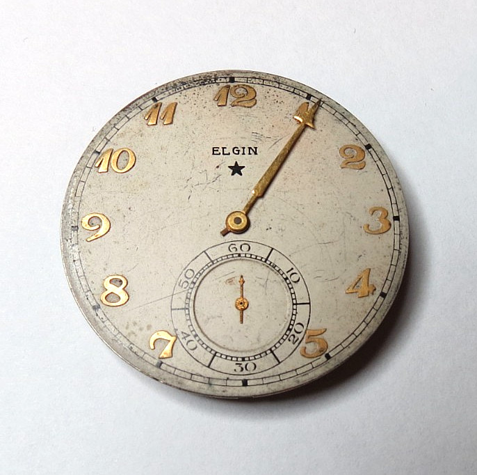 ANTIQUE 1927 ELGIN POCKET WATCH 17’J MOVEMENT BALANCE IS GOOD 39.7mm 4.8mm thick