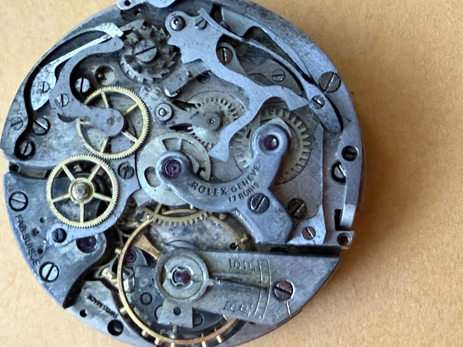 Rolex vintage circa 1940s Valjoux 71 chronograph movement/dial