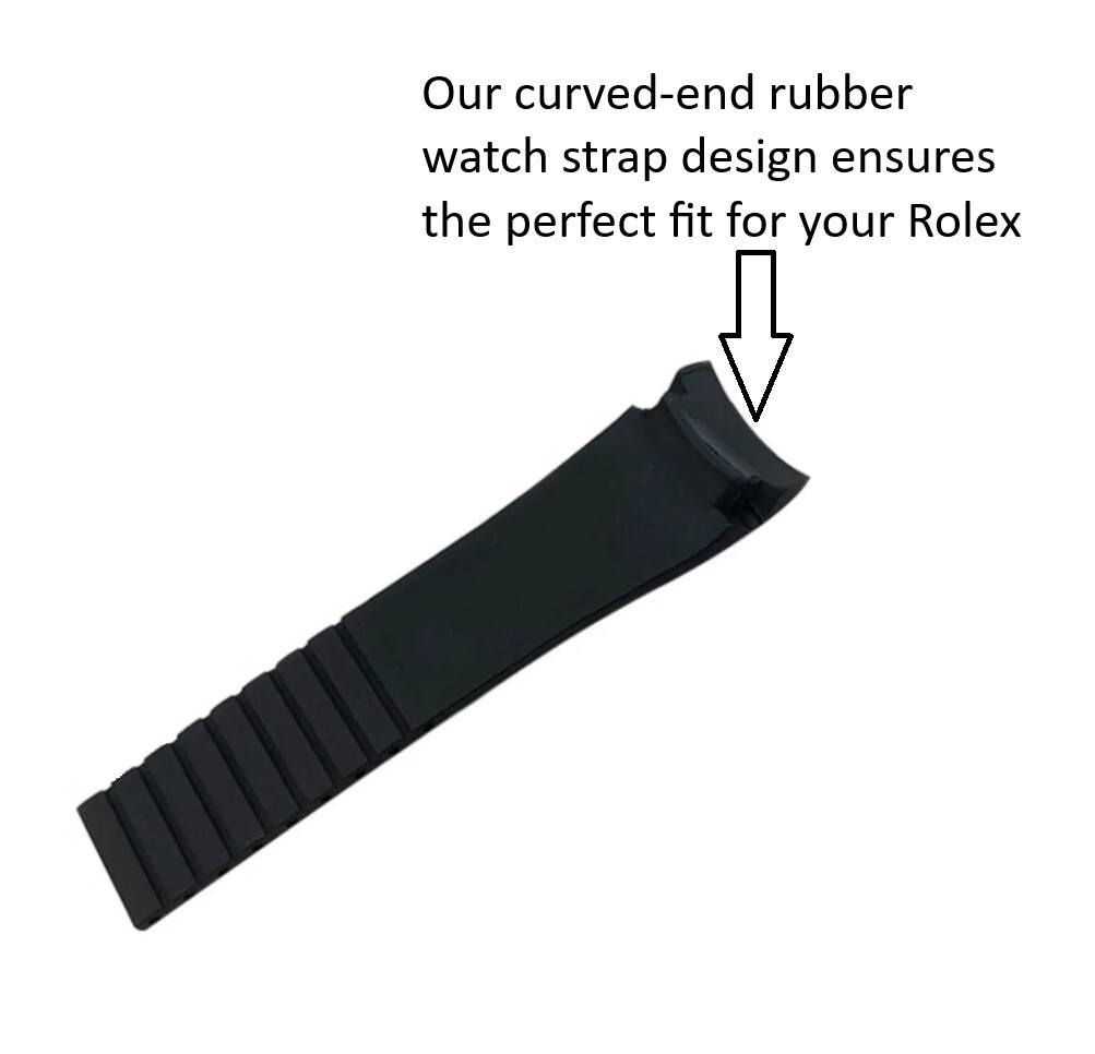 Rubber Watch Strap Band For ROLEX DATEJUST DAYTONA SUBMARINER GMT OYSTERFLEX