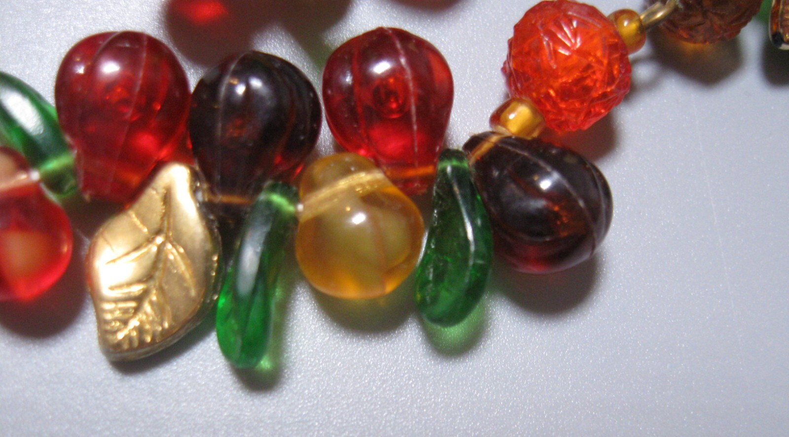Vintage 3 Strand Necklace Plastic/Resin?