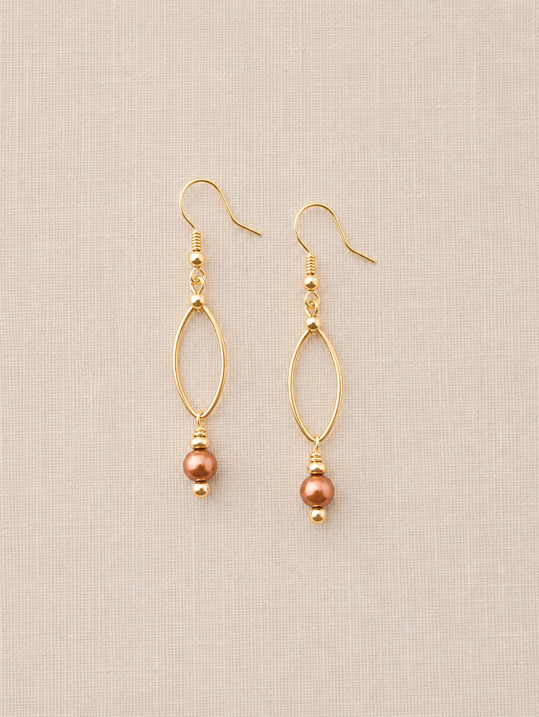Gold-filled Pearl Earrings Handcrafted