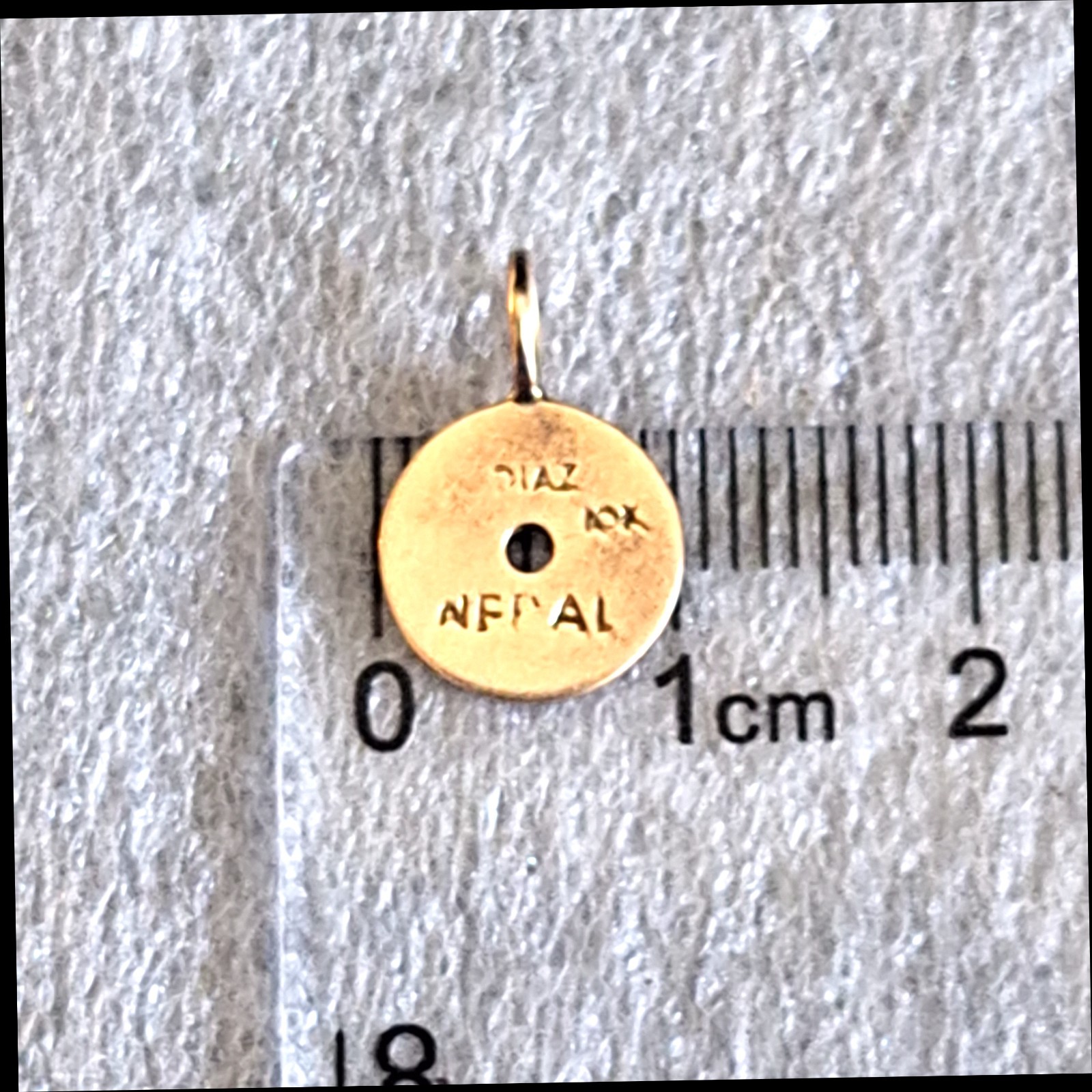 Jane Diaz Nepal Mini Disc Pendant 10K Rose Gold