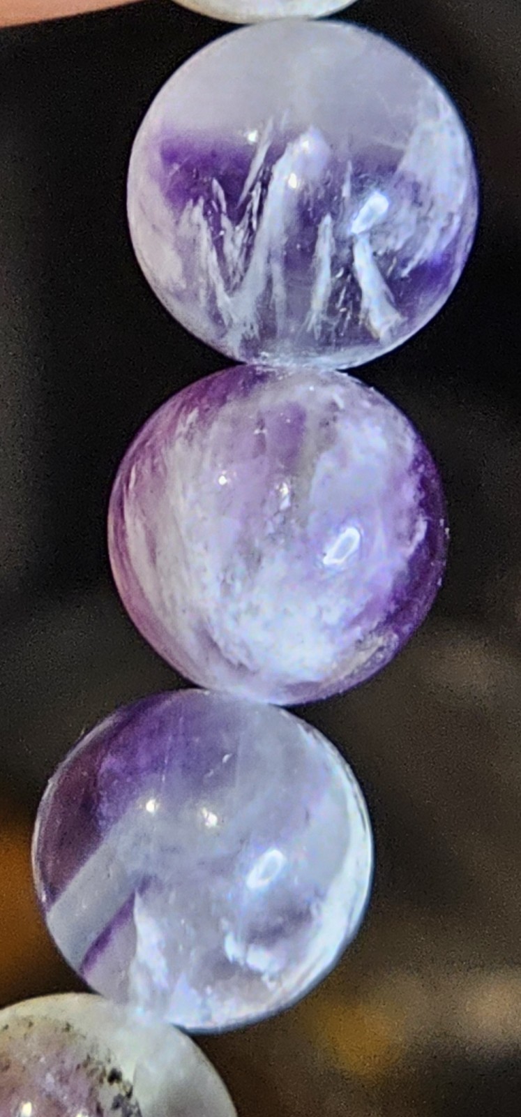 Feather Fluorite Natural Crystal Bracelet 11.8mm