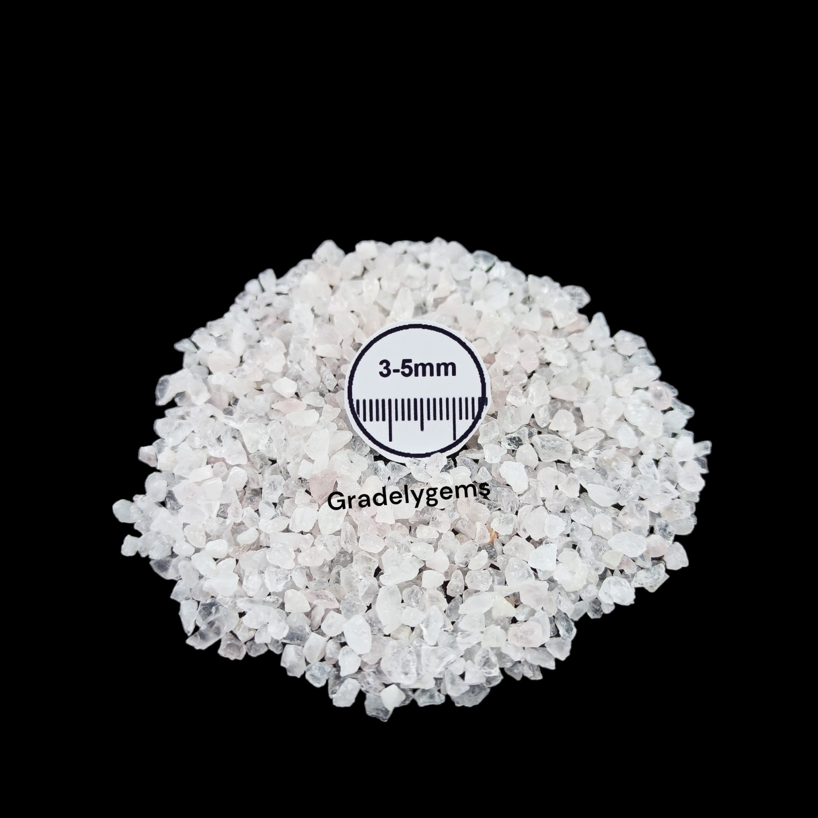 Natural Rose Quartz Gemstone Crushed Powder – Healing Crystal for DIY Crafts