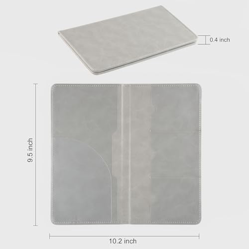 UYYE Auto Car Registration and Insurance Documents Holder – PU Leather Grey