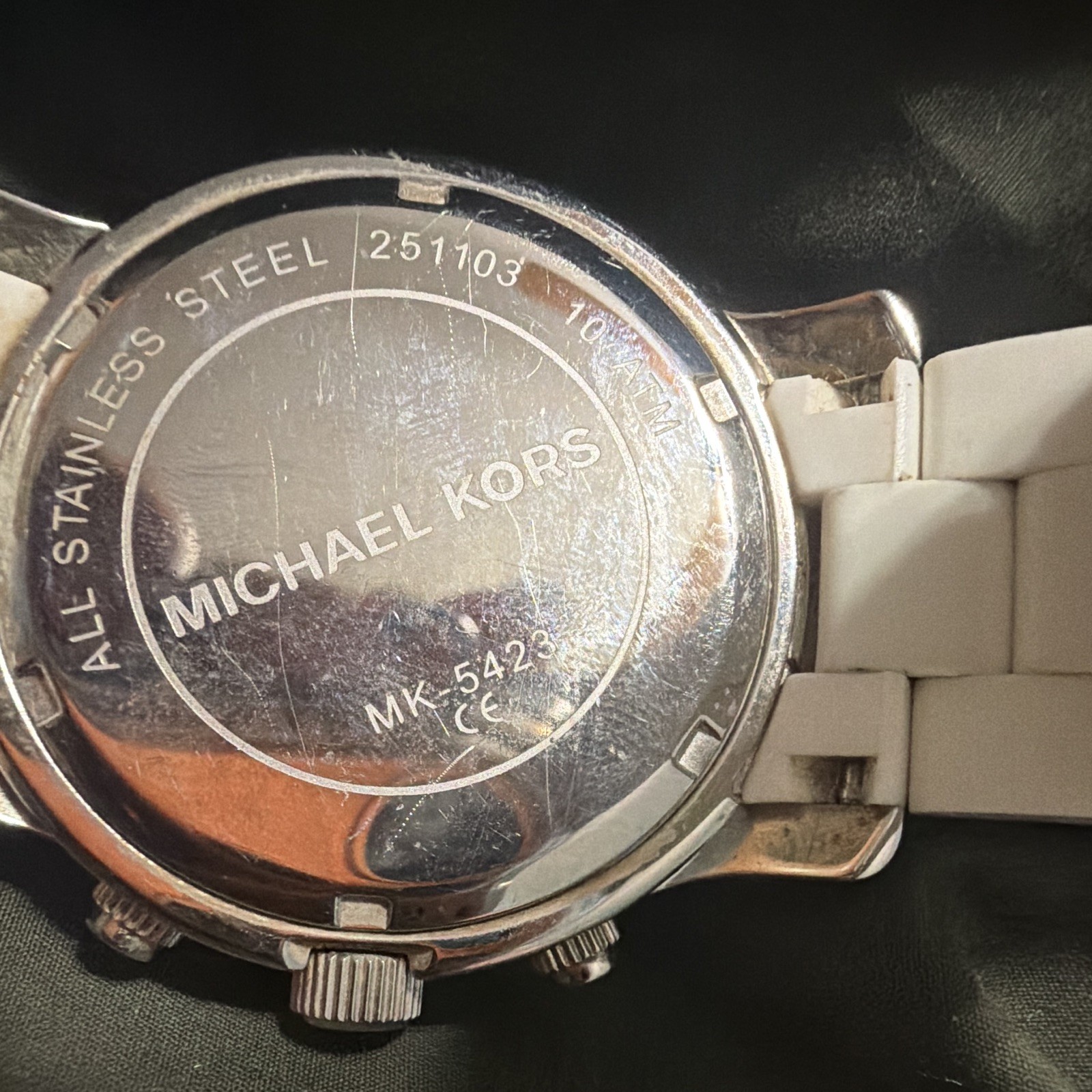 Michael Kors Women’s Chronograph Date Quartz 39mm White Dial SS Bracelet 10ATM