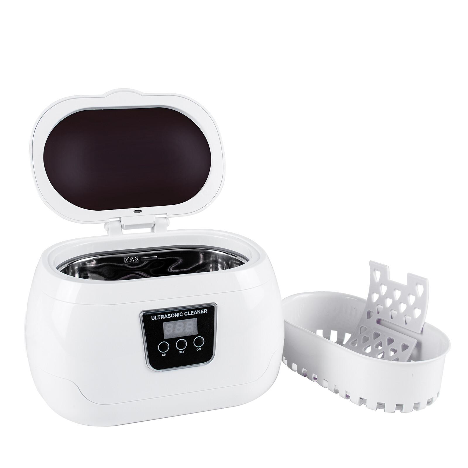 Uten Ultrasonic Jewelry Cleaner Digital Sonic Cleaning Equipment 600ml 40000Hz