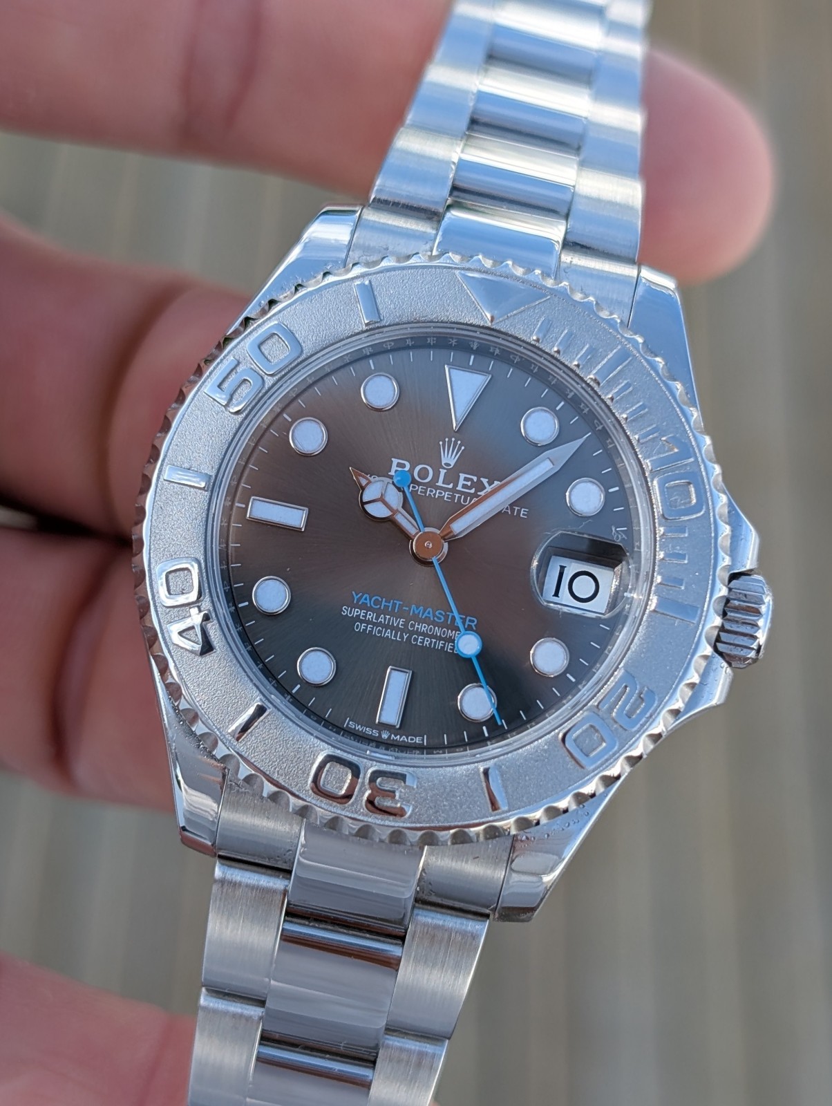 2020 Rolex Yacht-Master 37mm 268622 Rhodium Dial with Platinum Bezel