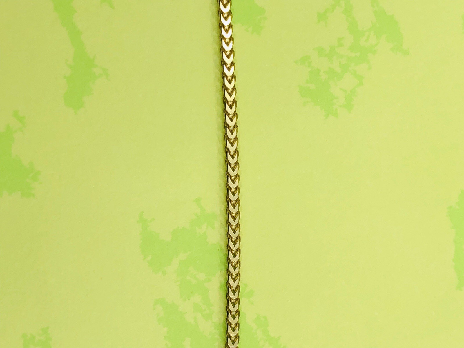 14KT YELLOW GOLD CUBAN BOX NECKLACE 1mm width 16 Inches Long Weight 3.4g-UNISEX