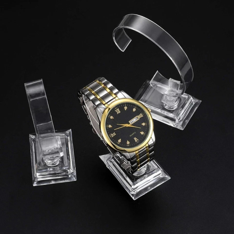 Clear Plastic Watch Display Stand Holder 4 inch 3.5 inch Watch Display Case