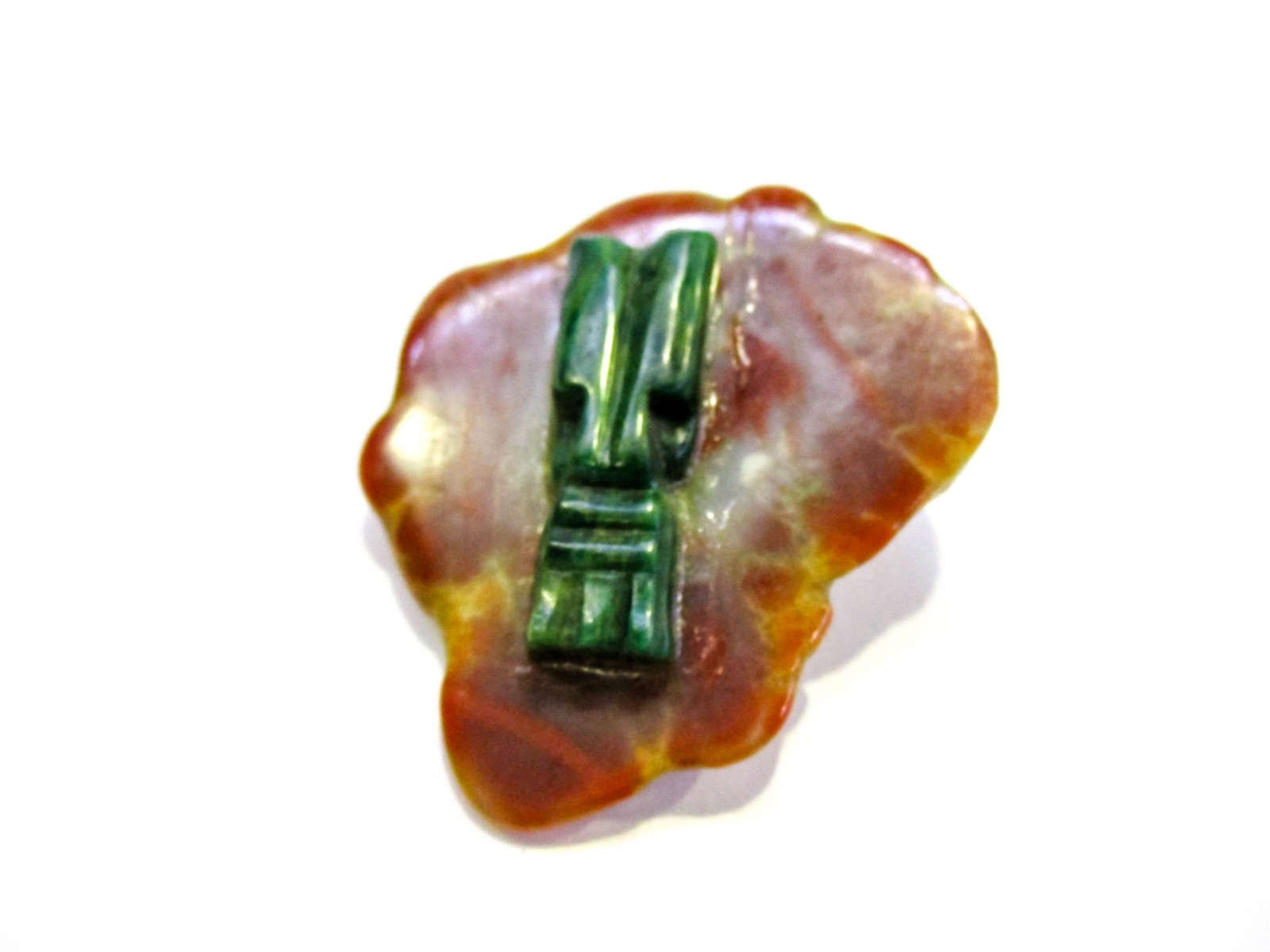 Vintage Bolo Carved Stone from Mexico Mayan Peru South American