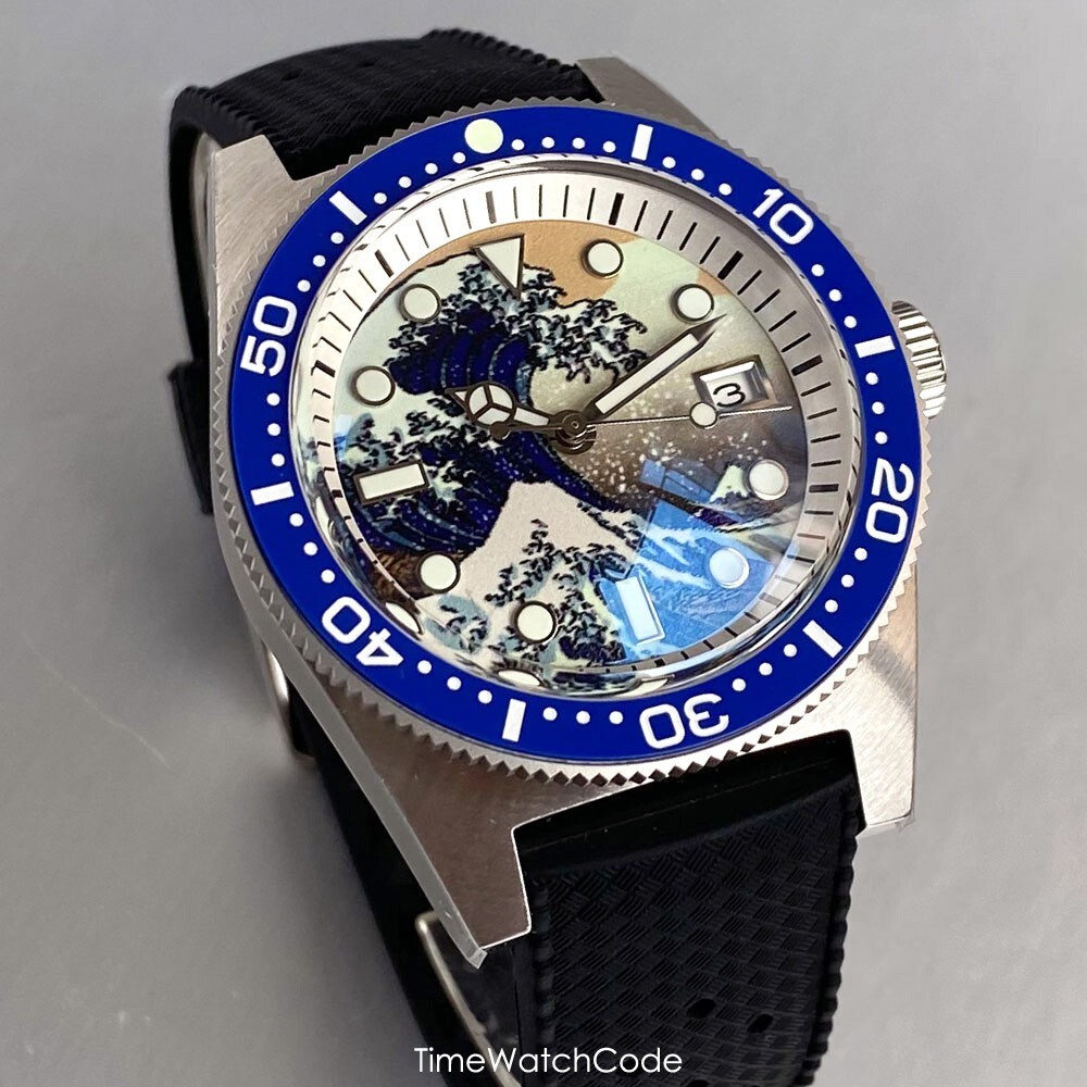 NH35 Watch 62MAS Automatic Men Watch Diving 300m Waterproof Bubble Sapphire 41mm
