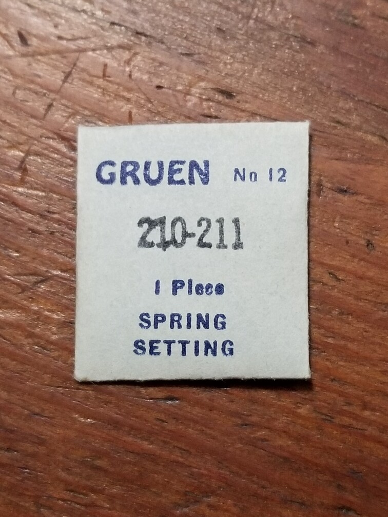 Gruen No. 12 Setting Spring 210-211