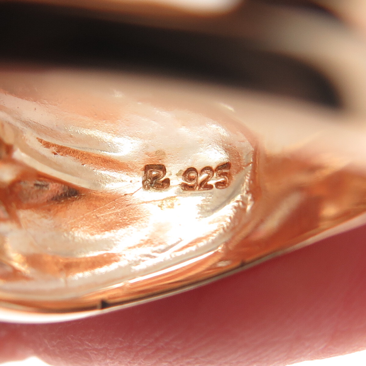ROSS SIMONS 925 Sterling Silver Rose Gold Plated Interlocked Ring Size 6