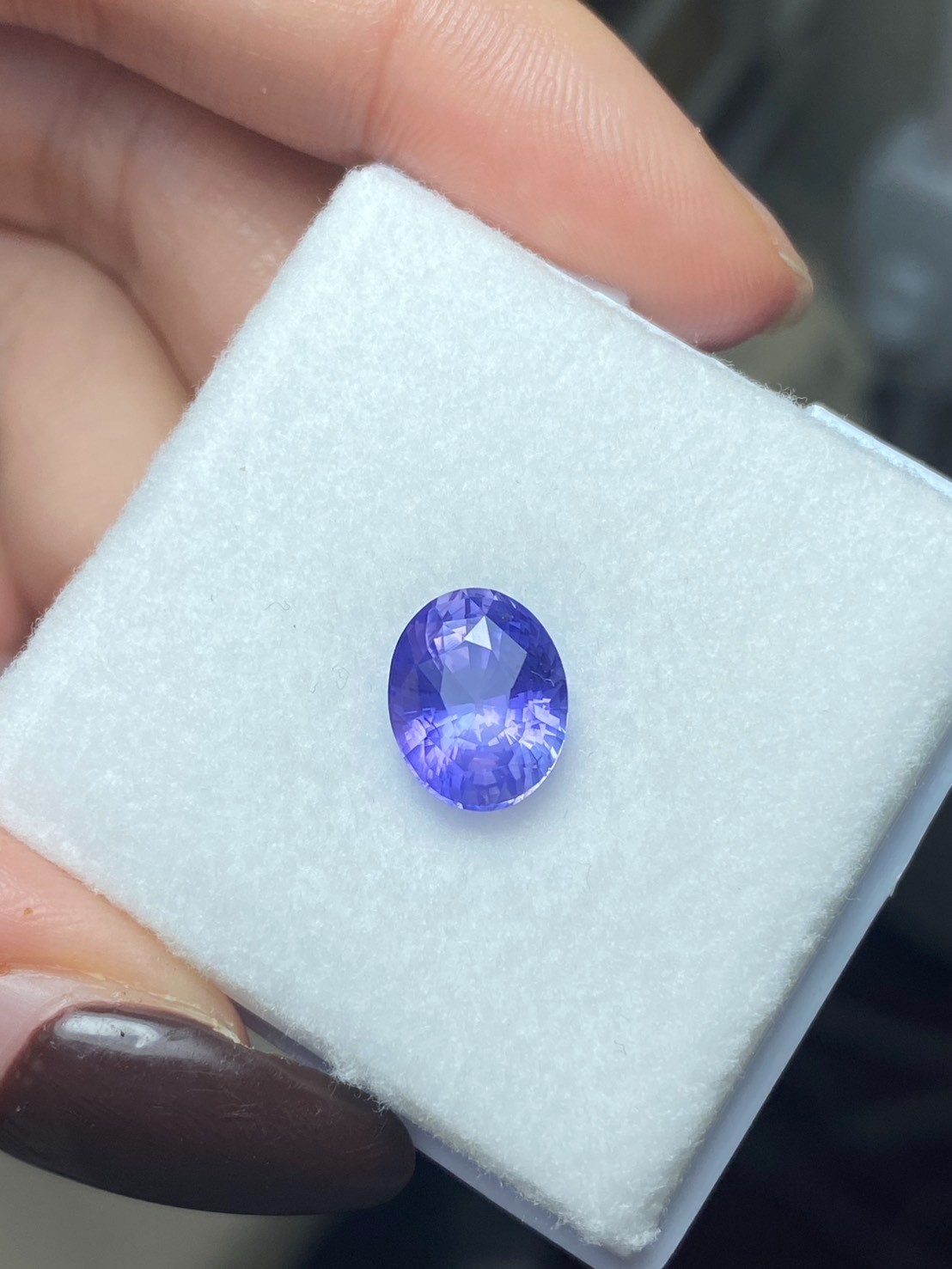 [jerseychou] Natural Violet Orchid purple sapphire 3.94ct , No heat , CSL