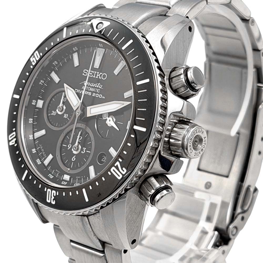 SEIKO WATCH SAEK013 BRIGHTZ ANANTA AUTOMATIC CHRONOGRAPH DATE BLACK DIAL MEN’S