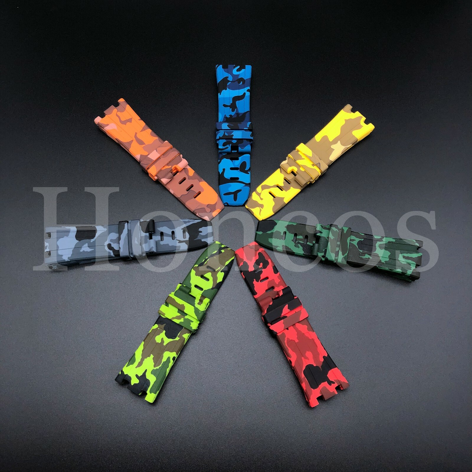28mm Camouflage Rubber Watch Strap band Fits For AP Royal Oak Diver Offshore