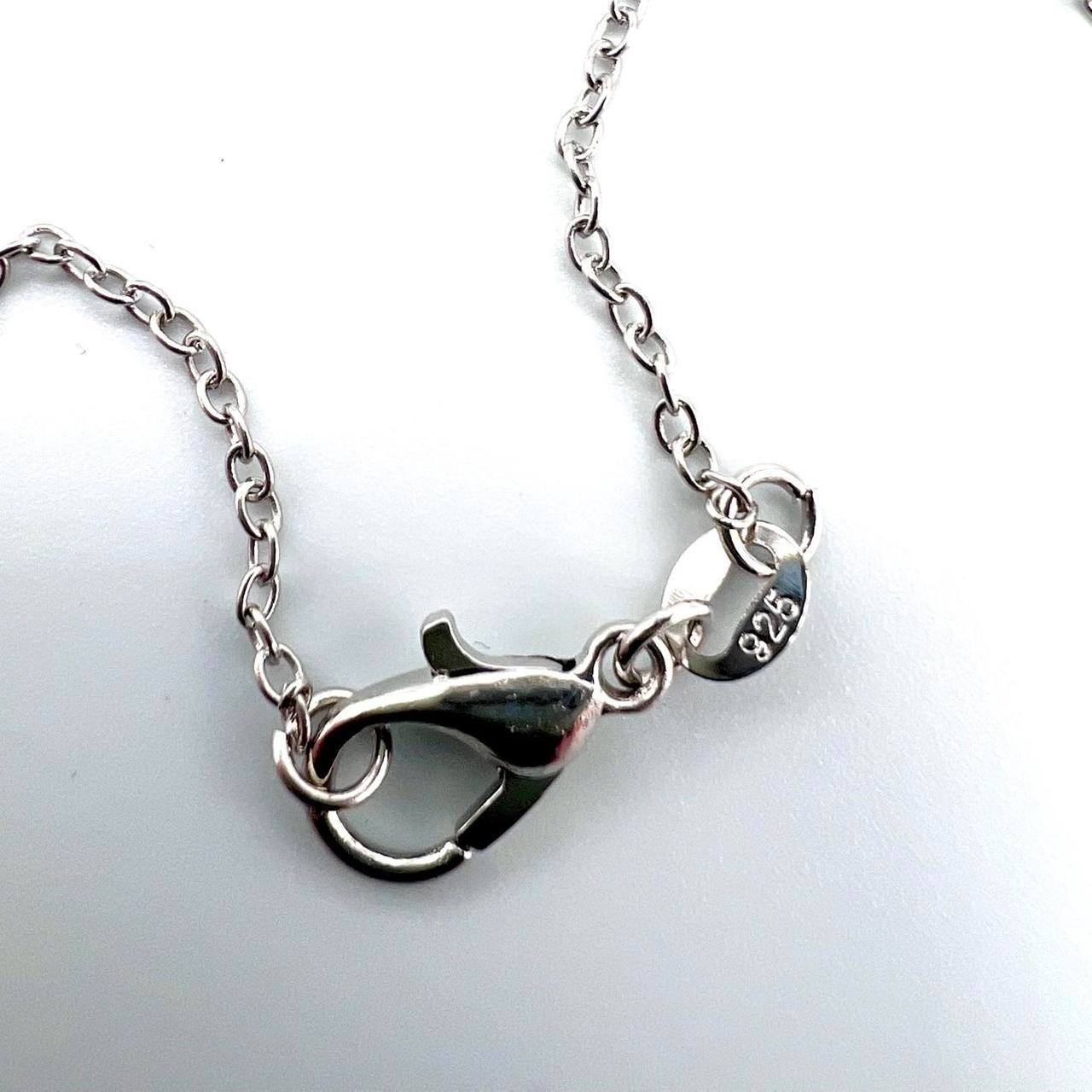 Vintage Style Silver Faux Turquoise Marcasite Pendant Necklace 18” Art Deco Rev