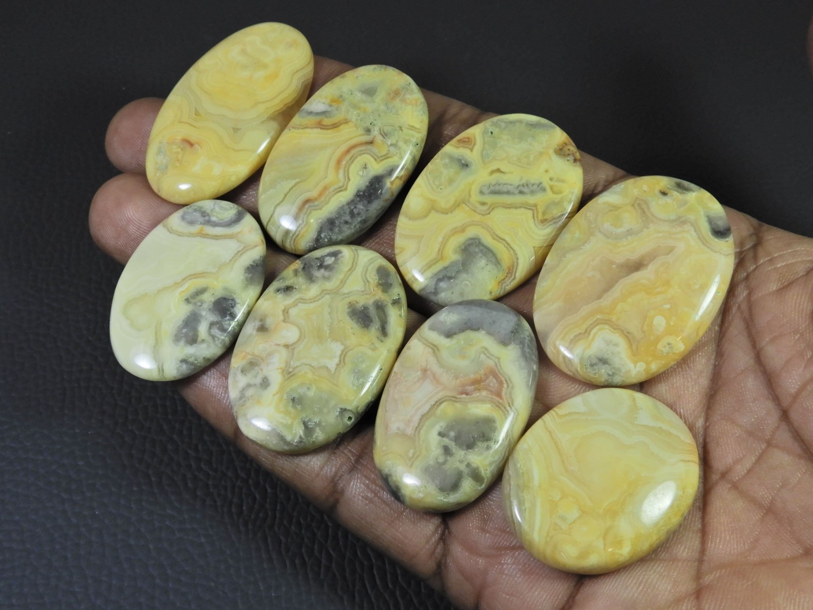 AA++ Natural Australian Crazy Lace Agate Oval Shape Cabochon Loose Gemstone Lot