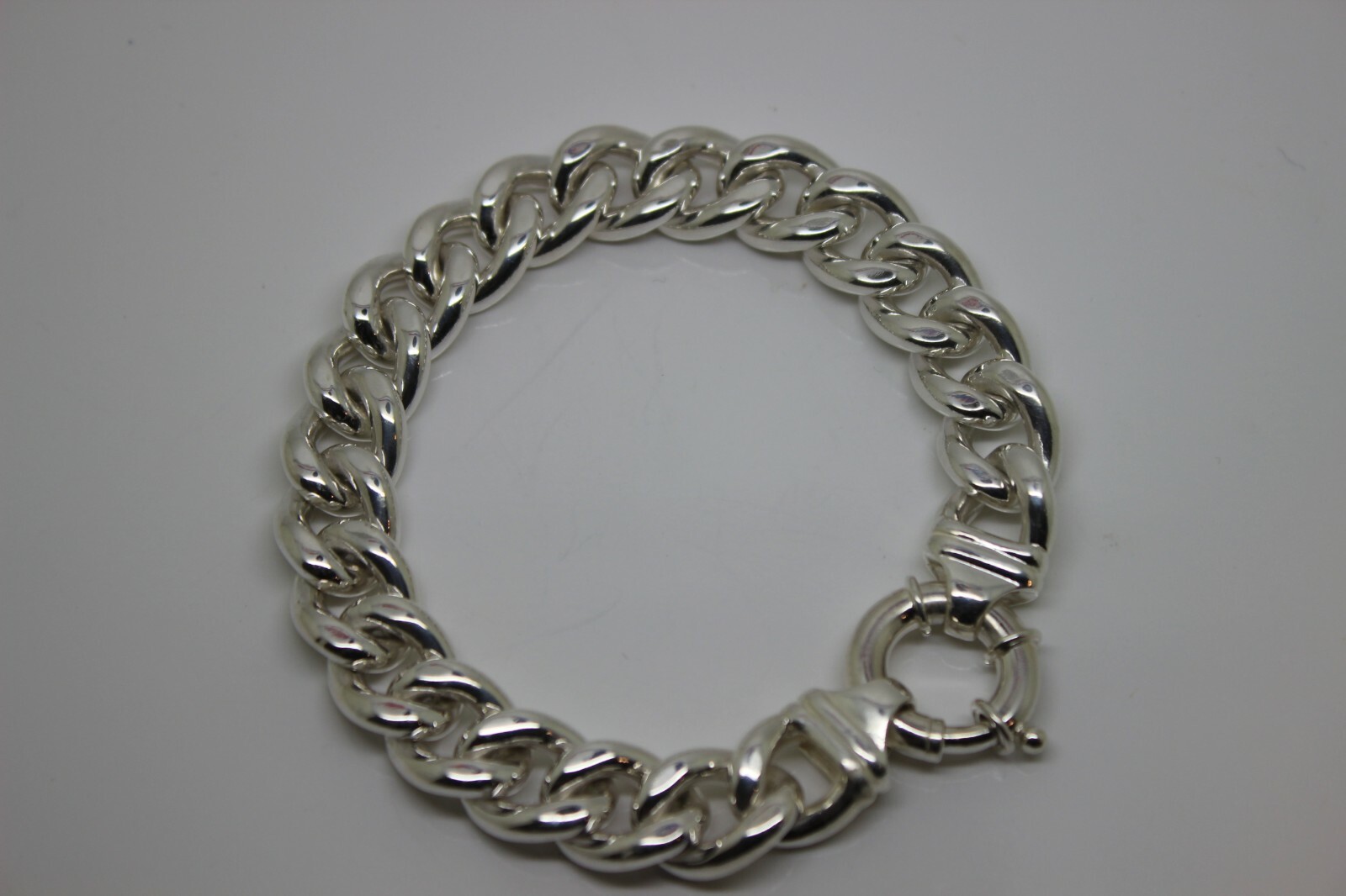 Fine Silver 999 Kerb Curb Bracelet 21cm 81.60Grams *Free Express Post In Oz