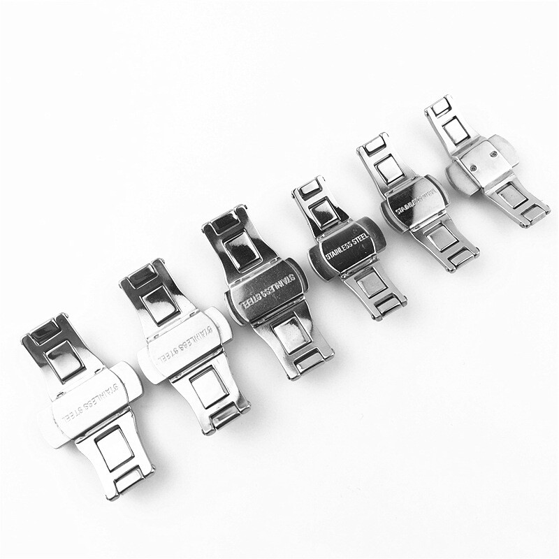 Premium Solid Stainless Steel Watch Buckle Butterfly Clasp15 18 19 21 23 25 27mm