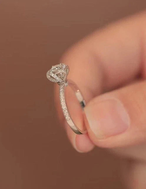 Women’s Wedding Ring 14K White Gold Plated 1.60Ct Round Cut Lab Grown Diamond