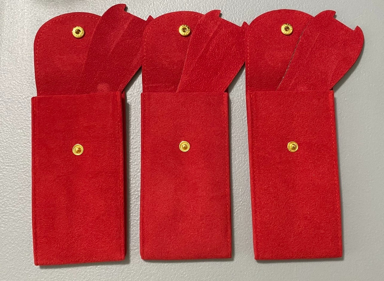 CARTIER RED POUCH/ TRAVEL POUCH/SERVICE POUCH WITH INSERT FAST SHIPPING USA