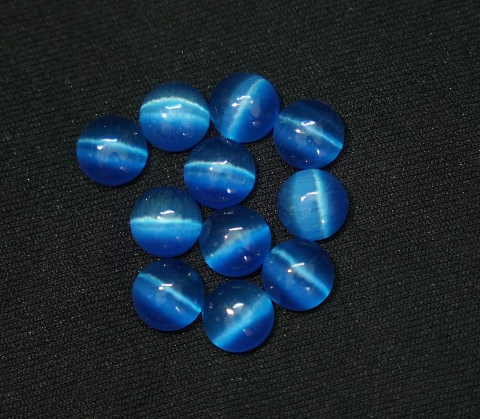 Natural Blue MonaLisa Gemstone Round Cabochon 6mm to 25mm Loose Gemstone