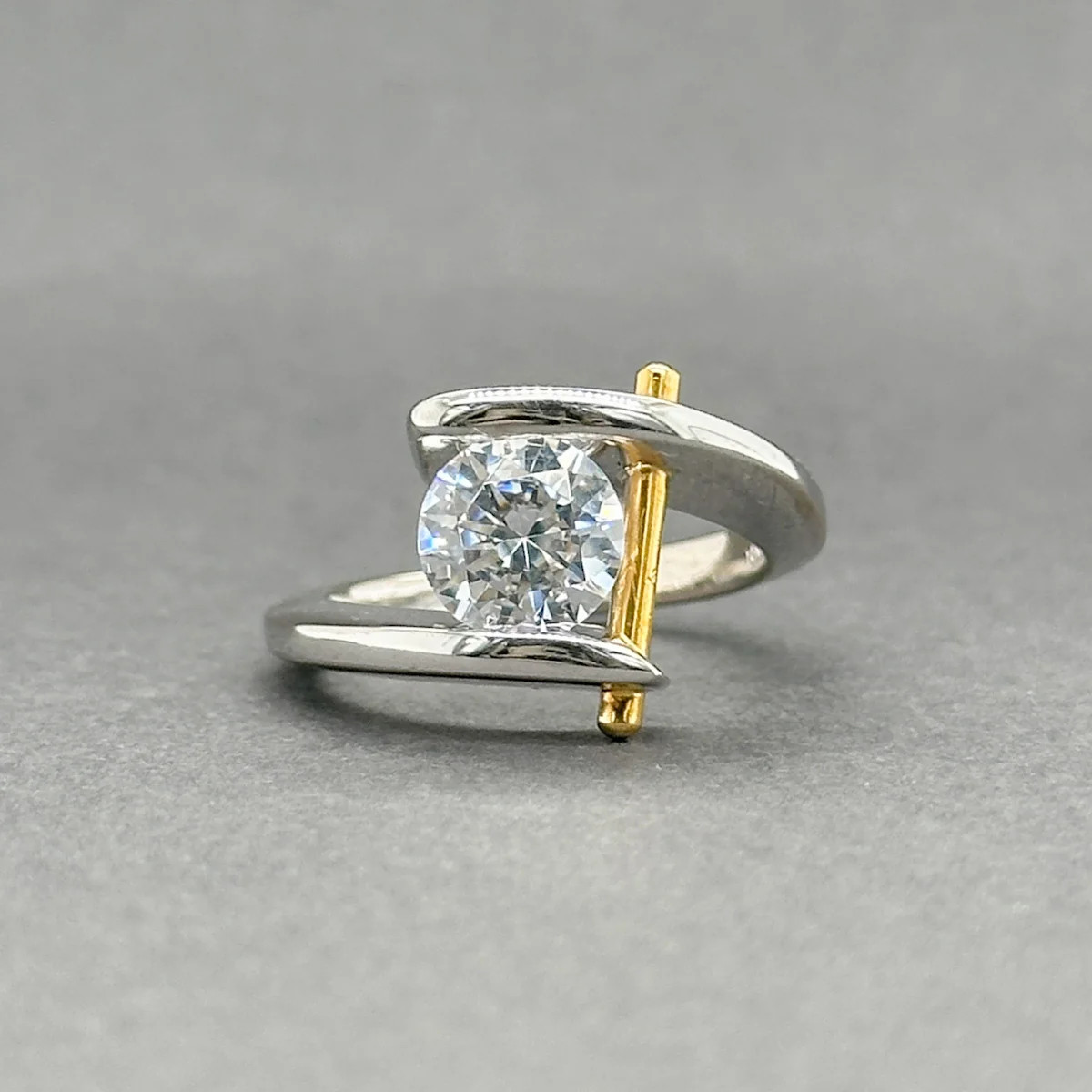 Estate Claude Thibaudeau 18K Two Tone Engagement Ring Mounting