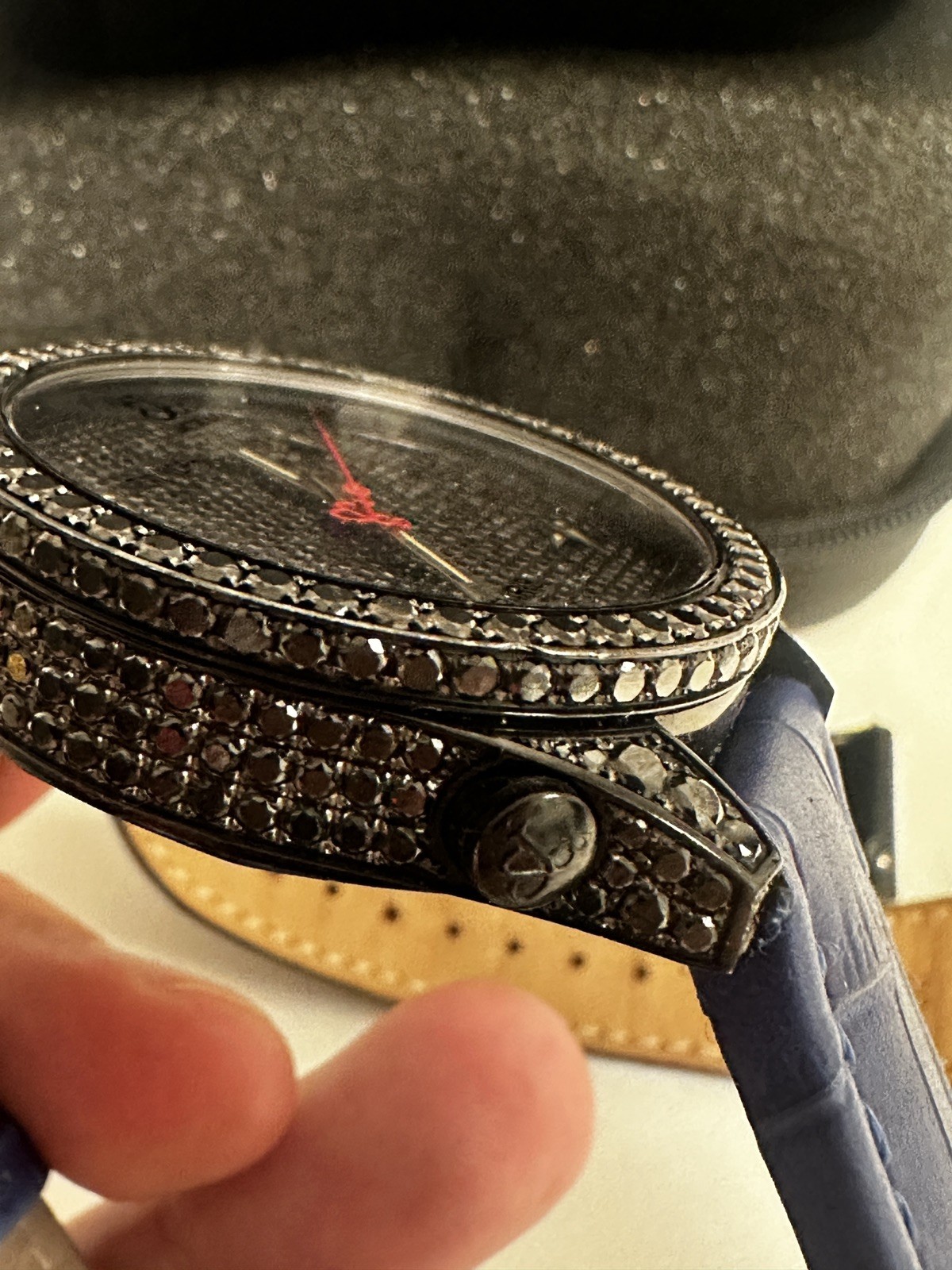 Jacob & Co 5 Time Zone Full Iced Out Factory Black Diamond PVD 40mm Watch JC-130