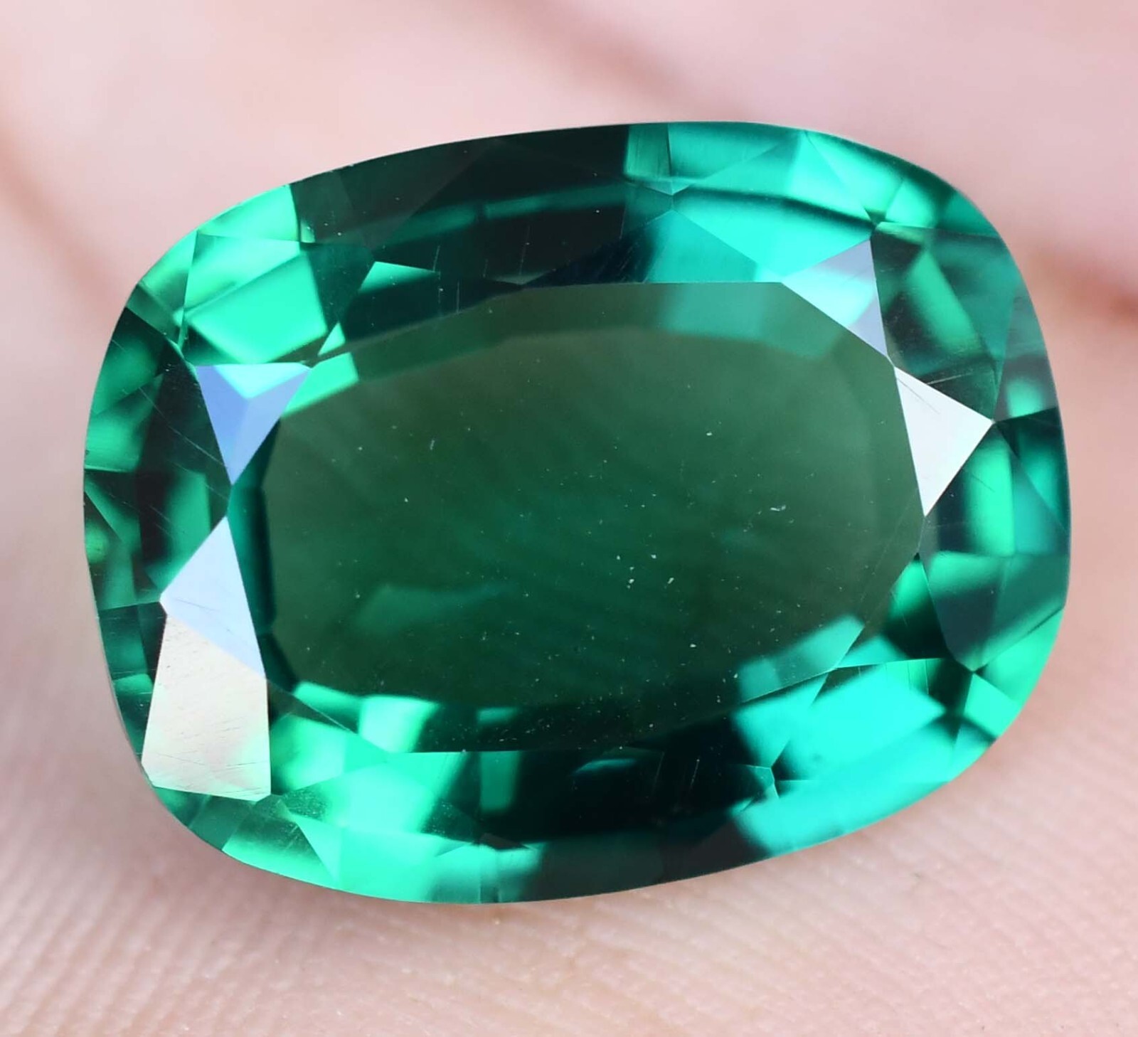 Natural Green Emerald 14.90 Ct Cushion Cut AGL Certified Stunning Loose Gemstone