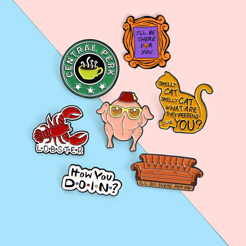 Friends TV Show Merchandise Collectibles Fan Gift Collectors Enamel Pins