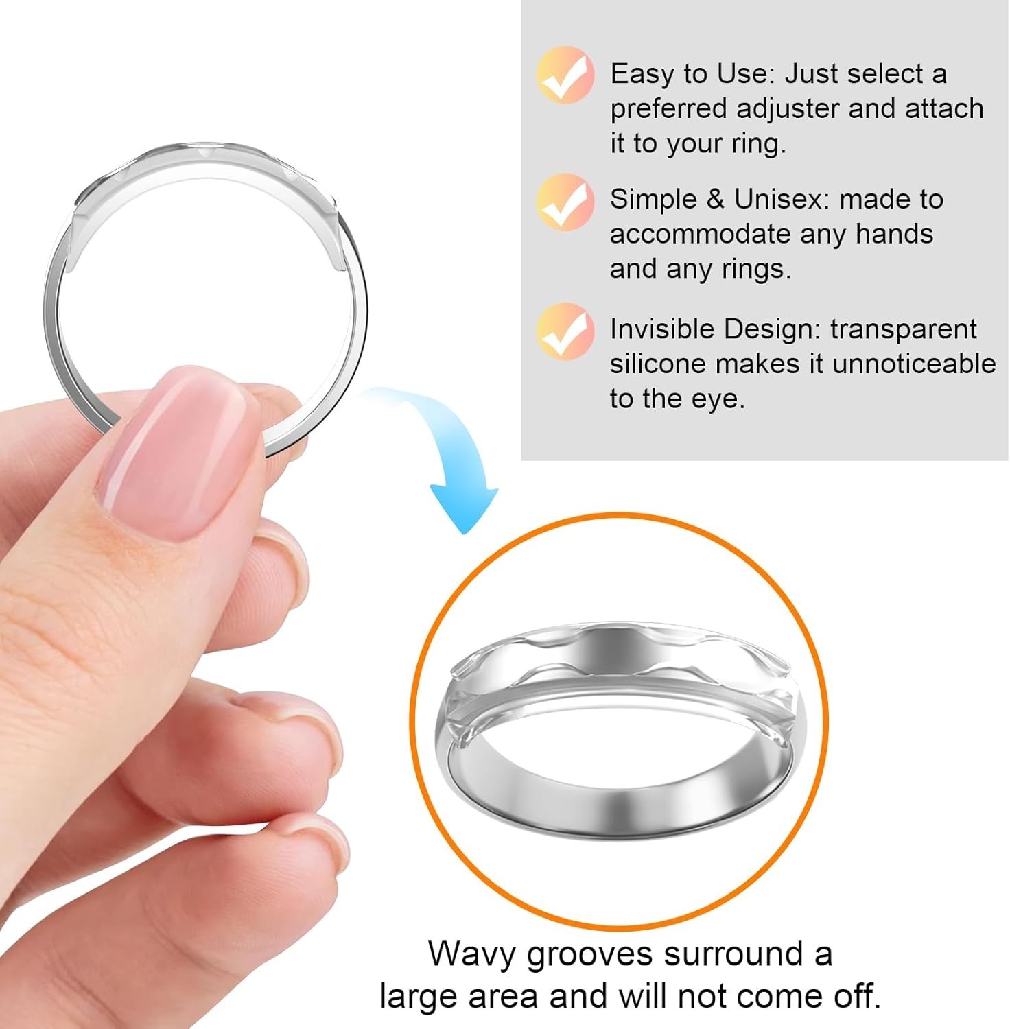 TPU Ring Size Adjusters – Invisible Ring Guards for Comfortable Wear
