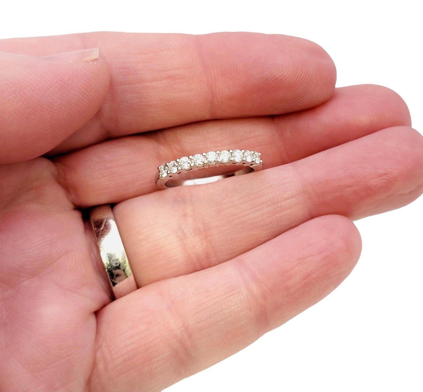 Tiffany & Co. Tiffany Forever Semi Eternity Round Diamond Band Ring in Platinum