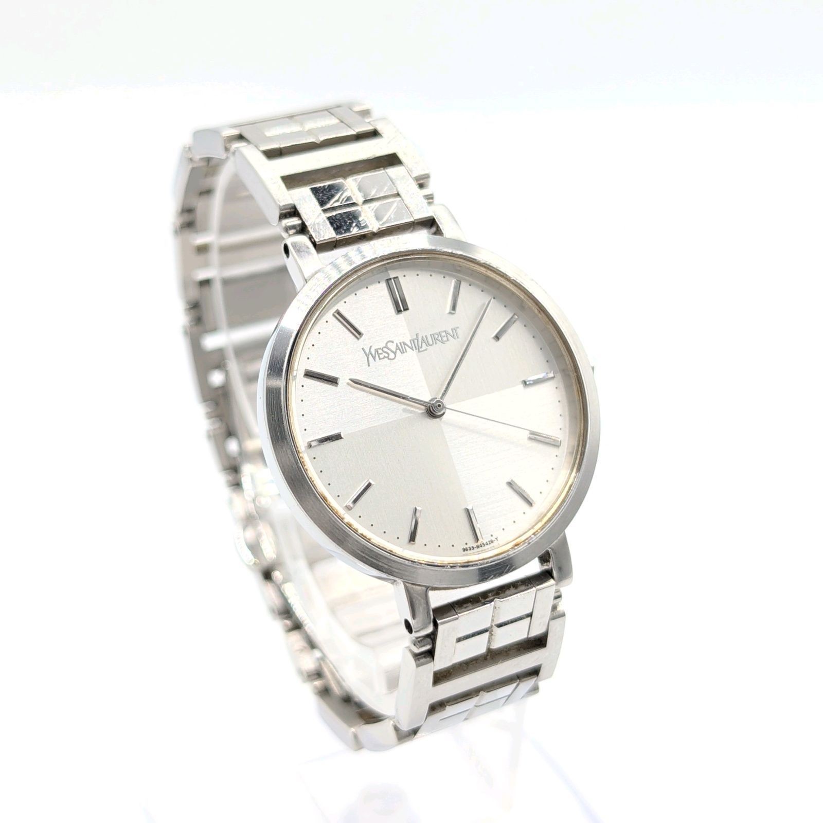 Yves Saint Laurent 9633-H25993 Ladies Quartz Watch Silver Round