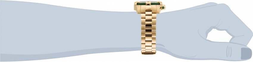 Invicta Bolt Men 52mm Stainless Steel Gold Green Dial VD54 Quartz Watch 25517
