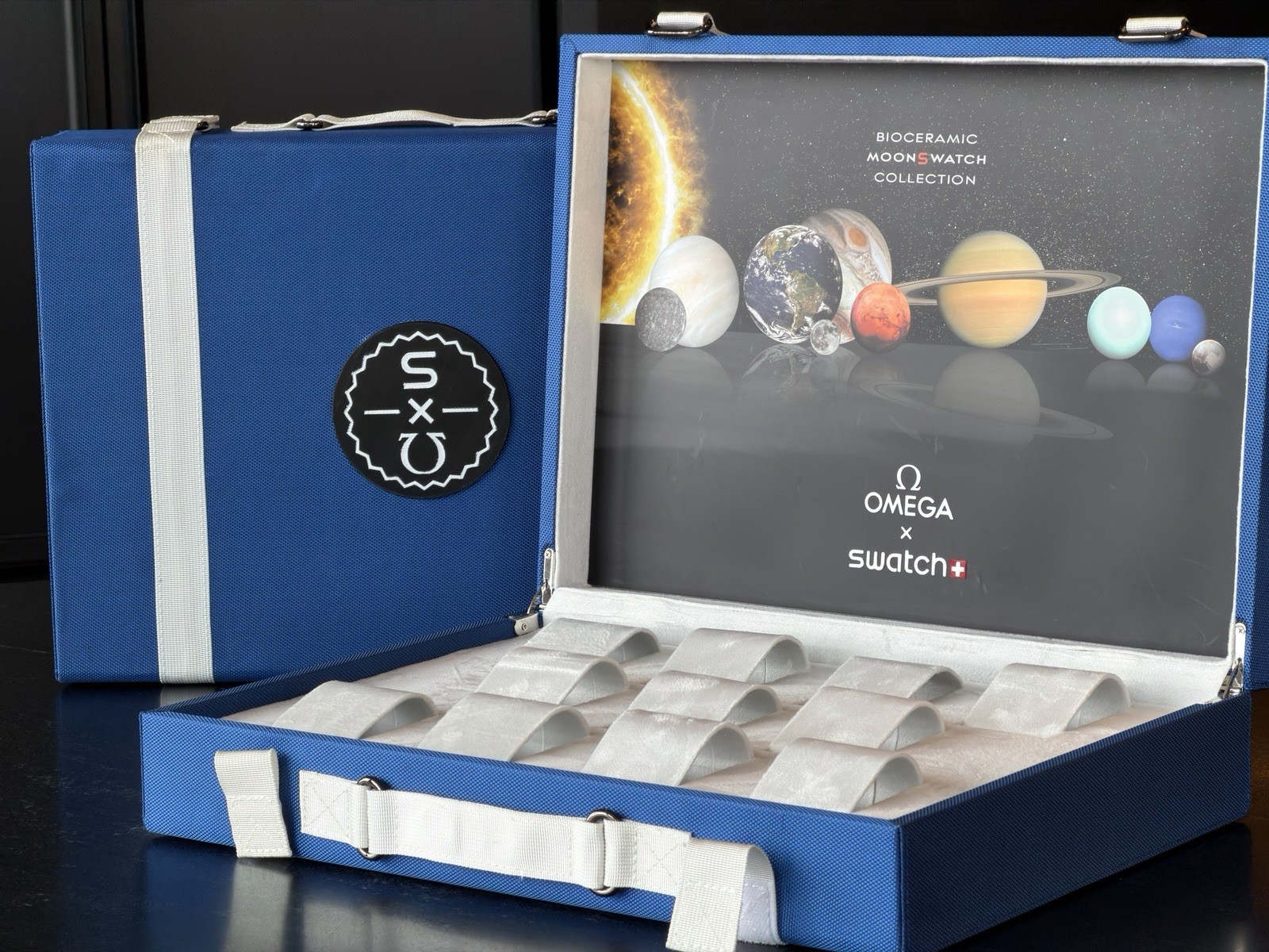 Omega x Swatch Mission to the MoonSwatch Suitcase Display Box