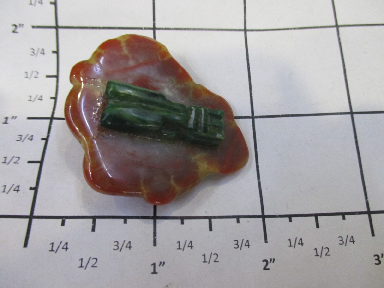 Vintage Bolo Carved Stone from Mexico Mayan Peru South American
