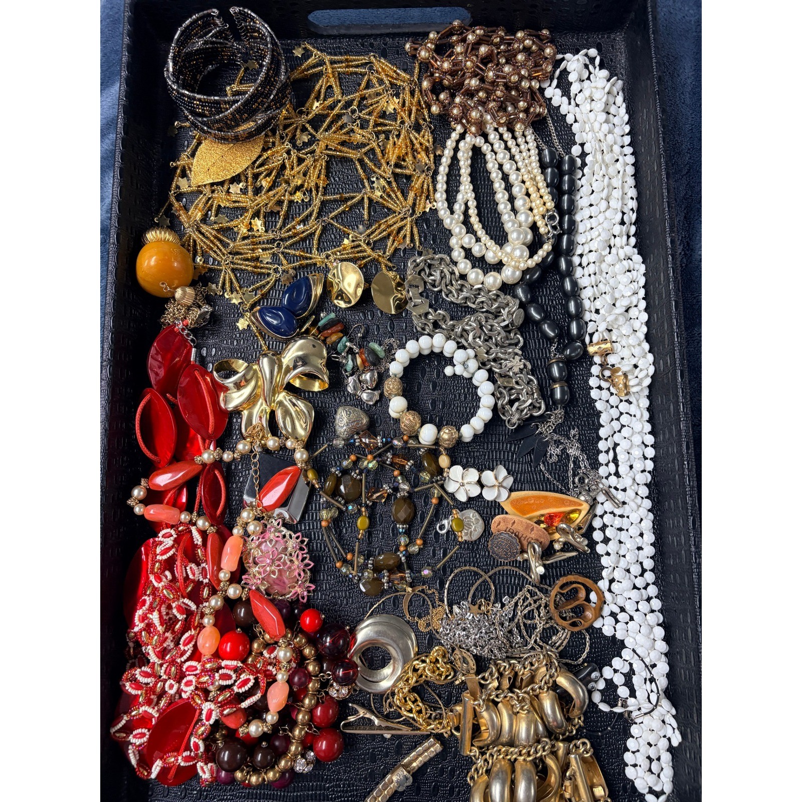 Bulk Jewelry Lot Estate Vintage to Modern Mix Wearable and Craft Pieces