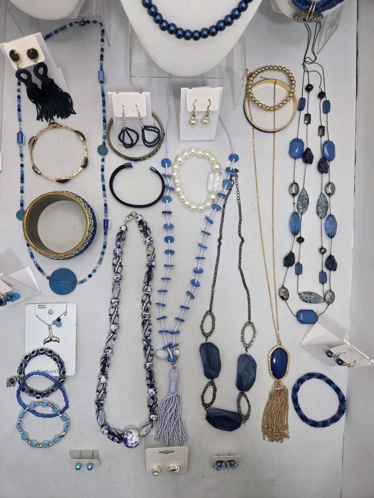 HUGE ​36pc Vintage & Modern Jewelry Lot CHICO’S J CREW VERA B NRT Necklaces Ear