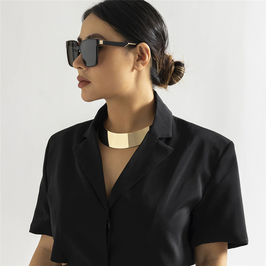 Women’s Fashion Jewelry Gold Chunky Collar Statement Necklace 373