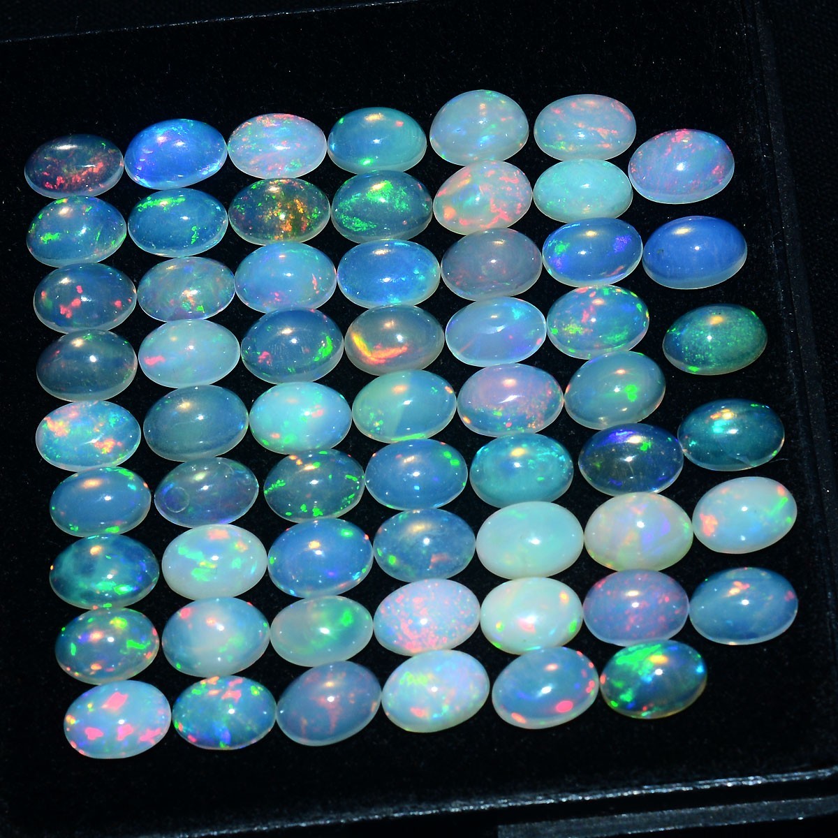 Set 15 Pcs Natural Opal Ethiopian Hi-Grade 7mmx5mm Flashy Colors Loose Gemstones