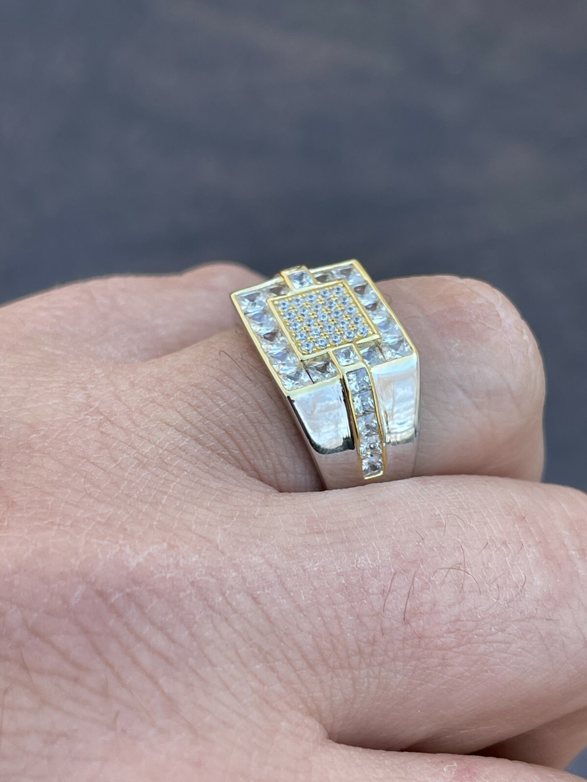 Mens Real 925 Sterling Silver Size 6 7 8 9 10 11 12 Iced Micropave Pinky RING
