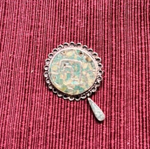 Brooch or Pendant Silver & Turquoise Mexico c. mid- 20th century