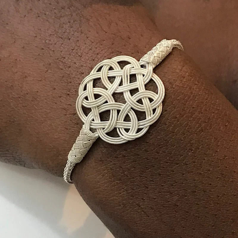 999 Silver Bracelet For WoMen, Hand Braided Bracelet, Oxidized Silver Bracelet
