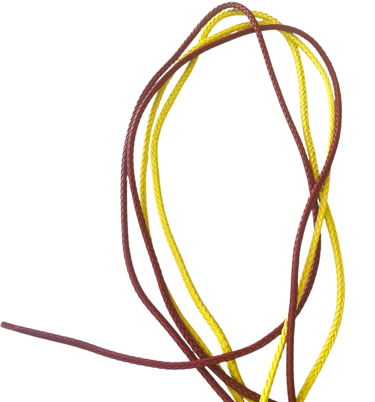 Bolo Tie Corded Strings – 2 x Maroon / 2 x Yellow – LOT of 4