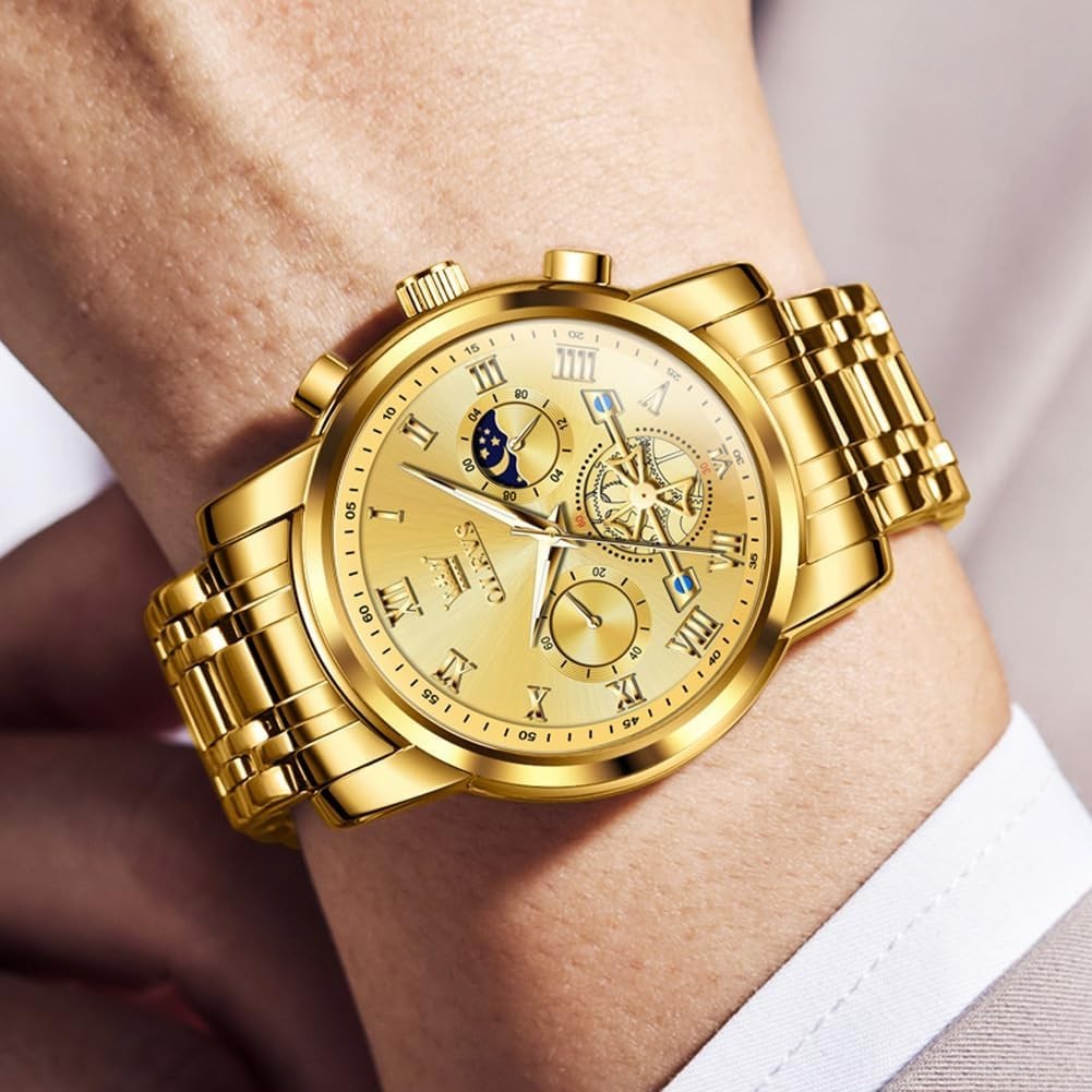 Classic Quartz Watch for Men – Stylish Stainless Steel with Luminous Feature