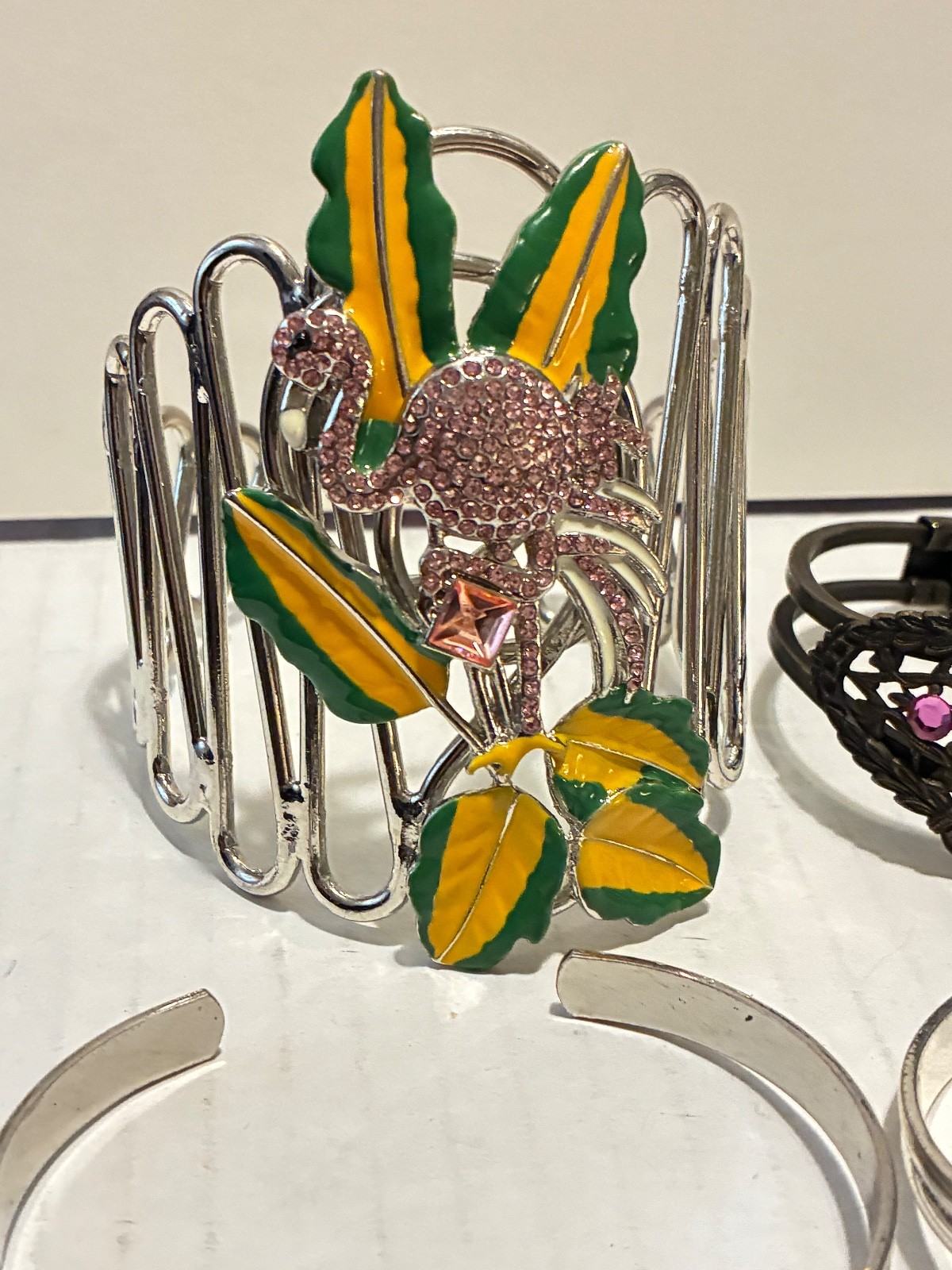 6 Fashion Cuff Bracelet Silver Tone