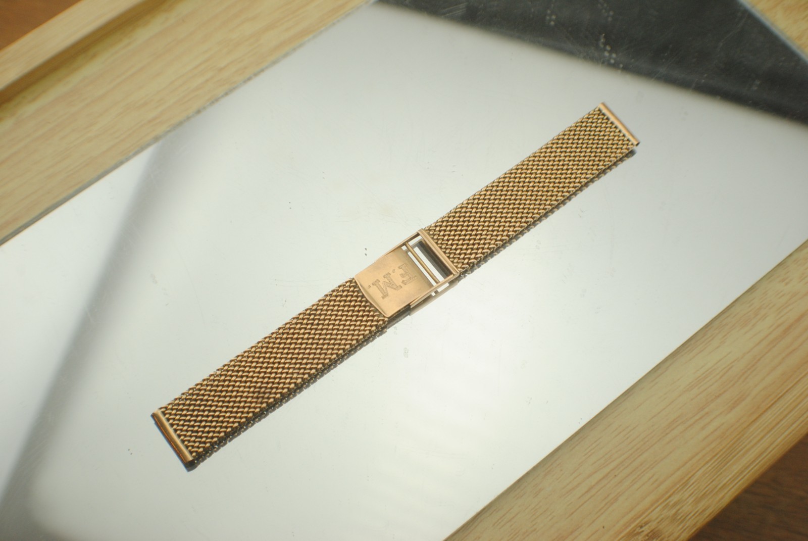 VINTAGE 18K YELLOW GOLD 17.4MM LUG 47.5 G BRACELET 1950S 17CM IWC OMEGA PATEK VC